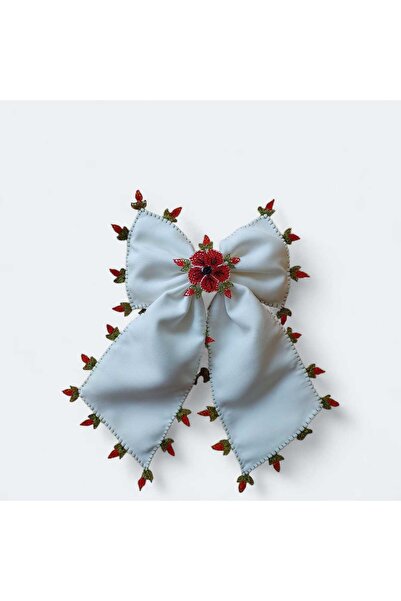 Minval Handcrafted Needle Embroidery (Motif) 8 cm Automatic Metal Clip Trendy...