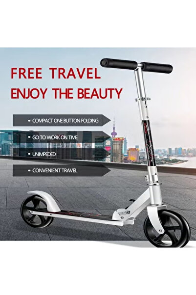 Scooter سكوتر، قابل للطي مع مقود قابل للتعديل على 3 مستويات، مصنوع من سبائك ا...