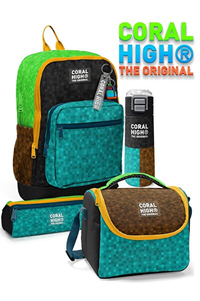 Coral High Craft Desenli Yeni 4'lü Okul Oeti