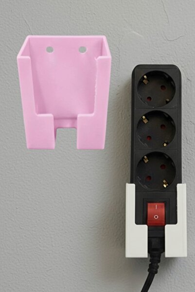 usin Pink Group Socket Wall Mounting Box Cable Organizer Holder Adhesive Suit...