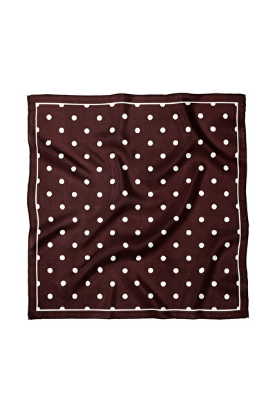 Sultan İpek Polka Dot Patterned Scarf / Bandana 50X50Cm