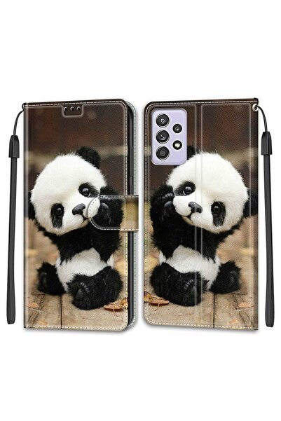 sscase Voltage Drawing Θήκη Πορτοφόλι Wood Board Panda (Samsung Galaxy A52/A52s)