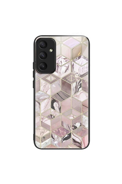 sscase Painted Θήκη Σιλικόνης με Τζάμι Block Marble (Samsung Galaxy A35 5G)