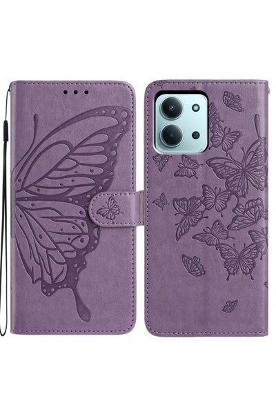 sscase Butterflies Θήκη Πορτοφόλι Purple (Xiaomi Redmi 15C 4G-5G / Poco C85 4G)
