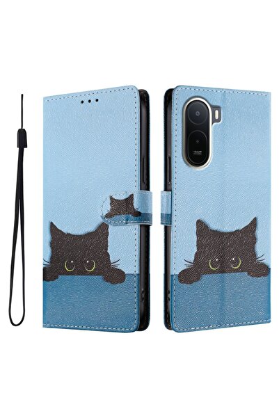 sscase Colored Drawing Θήκη Πορτοφόλι Black Cat (Xiaomi Redmi A7 Pro 4G)