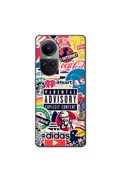 OEM Husa compatibila cu Oppo Reno10 5G Silicon Gel Tpu Model Pop Art Brands