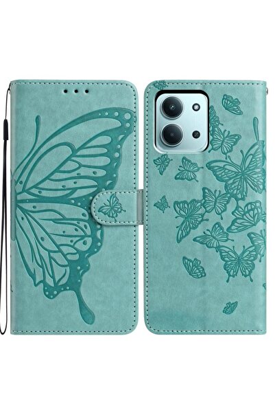 sscase Butterflies Θήκη Πορτοφόλι Green (Xiaomi Redmi 15C 4G-5G / Poco C85 4G)