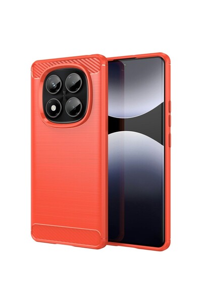 sscase Carbon Fiber Θήκη Σιλικόνης Red (Xiaomi Redmi Note 14 Pro 4G)