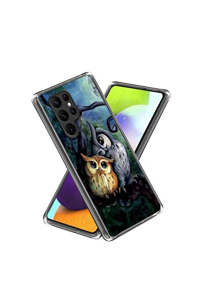 sscase Colored Drawing Θήκη Σιλικόνης Two Owls (Samsung Galaxy S23 Ultra 5G)