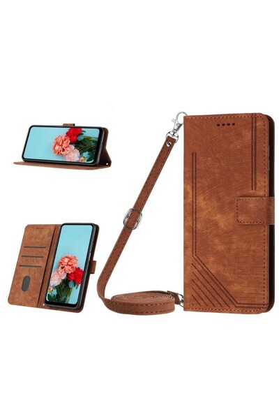 sscase Stripe Pattern Θήκη Πορτοφόλι με Λουράκι Brown (Realme 11 Pro 5G / 11 ...
