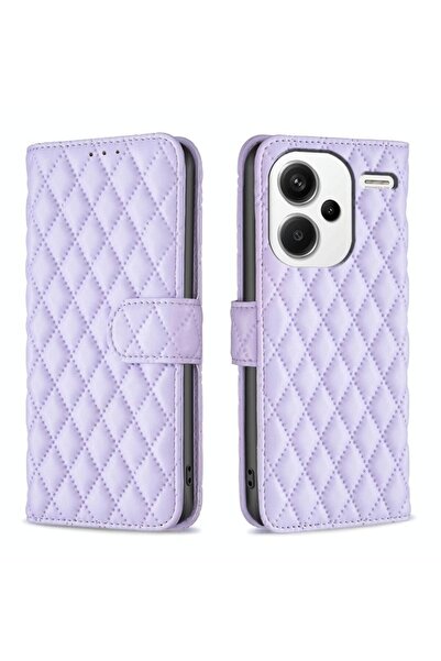 sscase Puff Rhombus Θήκη Πορτοφόλι Purple (Xiaomi Redmi Note 13 Pro Plus 5G)