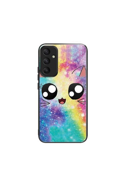 sscase Painted Θήκη Σιλικόνης με Τζάμι Rainbow Cat (Samsung Galaxy A55 5G)