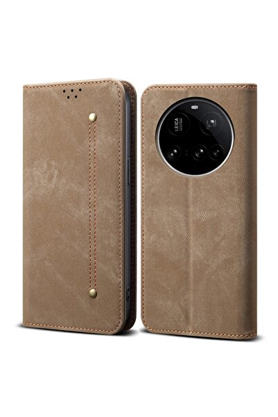 sscase Denim Texture Θήκη Βιβλίο Khaki (Xiaomi 15 Ultra 5G)