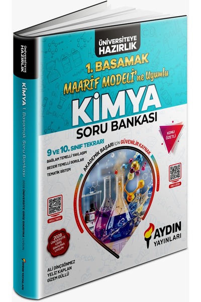 Aydın Yayınları Maarif Model Aydın TYT Kimya Soru Bankası (Üniversiteye Hazır...