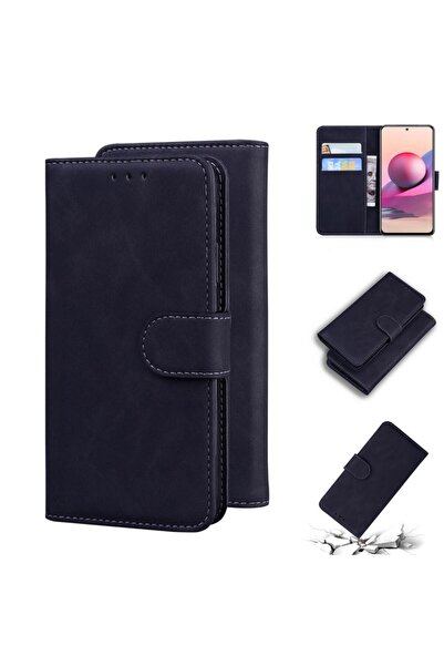 sscase Skin Feel Magnetic Θήκη Πορτοφόλι Black (Xiaomi Redmi Note 10/Note 10s)