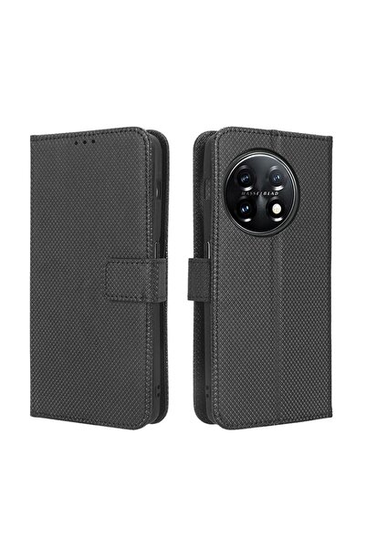 sscase Diamond Texture Θήκη Πορτοφόλι Black (OnePlus 11 5G)