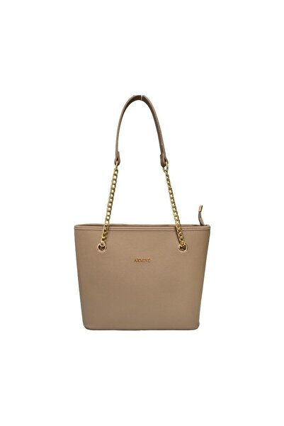 Armine Stylish Mink Color Modern Shoulder Bag Practical Women's Handbag for D...
