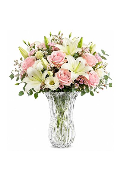 PUFO Elegant decorative vase Noble made of glass for flowers and arrangements...