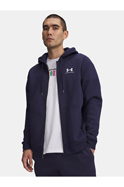 Under Armour Mikina UA Essential Fleece FZ Hood-NVY