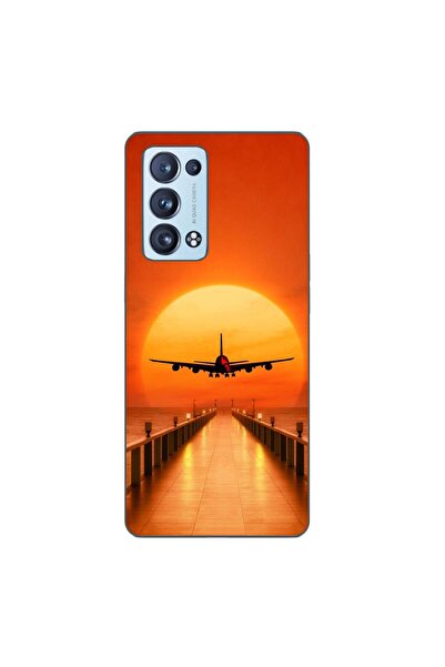 OEM Калъф, съвместим с Oppo Reno6 Pro 5G, силиконов гел TPU, модел Самолет и ...