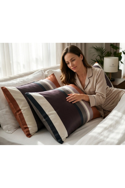 Zorluteks Taç Satin Pillowcase Set 50X70 cm (2 Pieces) 100% Cotton Satin – So...