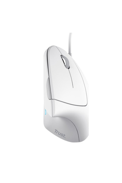 Trust Mouse Verto Ergo, cu fir, USB, 1600 DPI (Alb)