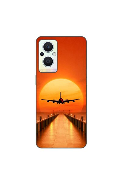 OEM Husa compatibila cu Oppo Reno7 Lite Silicon Gel Tpu Model Airplane Sunset