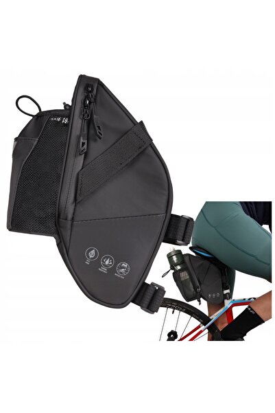 Mardil Waterproof Bike Saddle Bag 1.5L Black, Bottle Holder Reflective Storage
