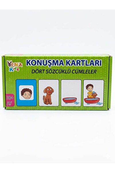 Yuka Kids 4 Sözcüklü Cümle Kurma Konuşma Kartları - Okul Öncesi Dil Ve Konuşm...