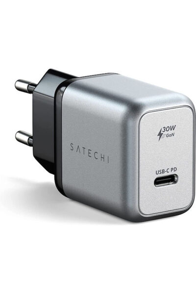 Satechi Ασύρματος Φορτιστής GaN με Θύρα USB-C, Παροχή Ισχύος 30W, Γκρι ST-UC3...