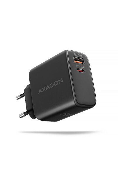 Axagon Φορτιστής χωρίς καλώδιο GaN με θύρα USB-A και θύρα USB-C, Παροχή ισχύο...