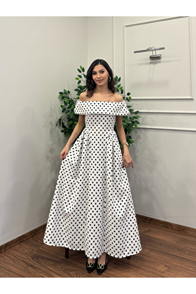 ZDABOUTİQUE ROSALİE PUANTİYELİ MODONNA ELBİSE