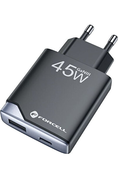 Forcell Φορτιστής χωρίς καλώδιο GaN με θύρα USB-A και θύρα USB-C, 45W Power D...