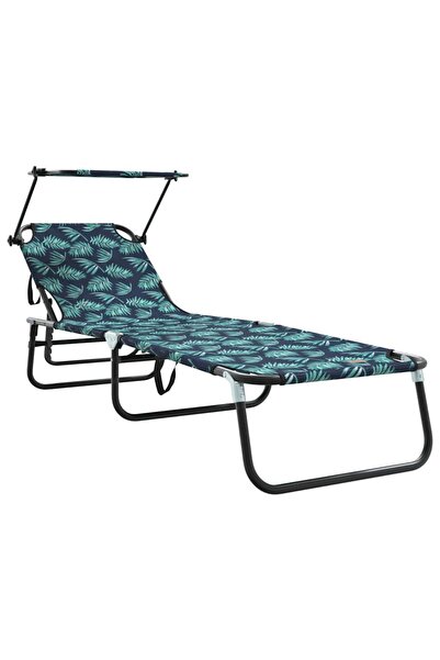 vidaxl Șezlong pliabil Multicolour 190 x 57 x 81 cm oxford