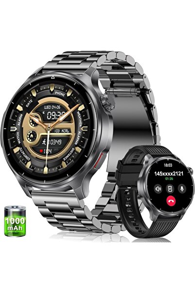 Generica Military Smart Watch for Men-1000mAh Battery, 2 Straps, 1.52" HD Rug...