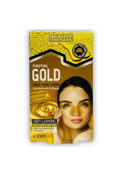 BEAUTY FORMULAS شرائط تنظيف مسام الأنف الذهبية 6 قطع