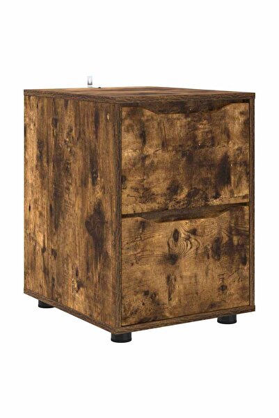 vidaxl Dulap de depozitare Stejar fumuriu 40 x 48 x 57 cm
