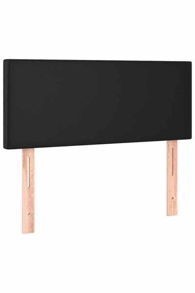 vidaxl Tăblie de pat, negru, 100x5x78/88 cm, piele ecologică