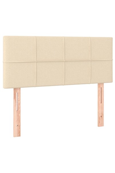 vidaxl Bed headboard, cream, 100x5x78/88 cm, textile