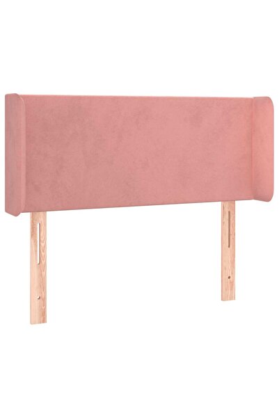 vidaxl Bedside table with pink wings 83x16x78/88 cm Velvet