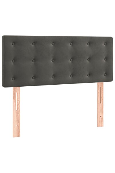 vidaxl Tăblie de pat, gri închis, 90x5x78/88 cm, catifea