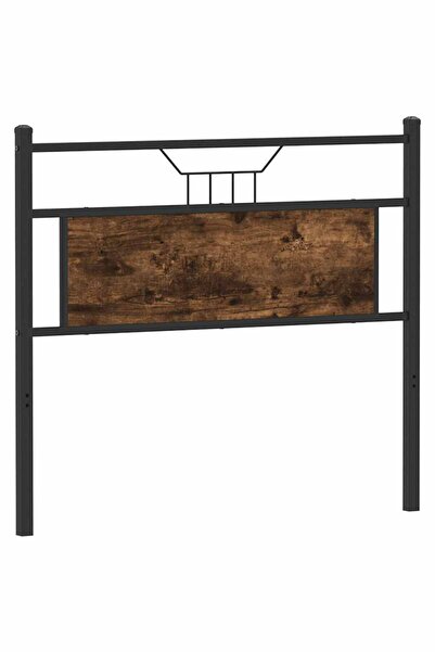 vidaxl Replacement headboard, smoked oak, 107 cm, engineered wood and steel