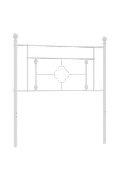 vidaxl Metal replacement headboard, white, 100 cm