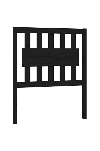 vidaxl Bedside table, black, 80.5x4x100 cm, solid pine wood