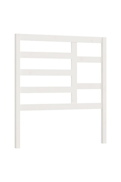 vidaxl Bedside table, white, 96x4x104 cm, solid pine wood