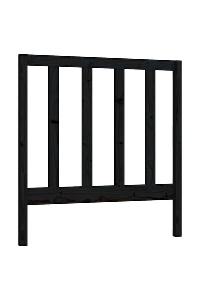 vidaxl Tăblie de pat, negru, 81x4x100 cm, lemn masiv de pin