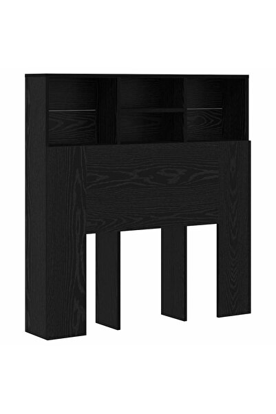 vidaxl Tablă de pat cu sertar cu raft Stejar Negru 100 x 19 x 103,5 cm