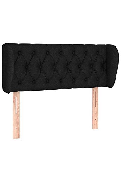 vidaxl Black headboard with wings 103x23x78/88 cm textile