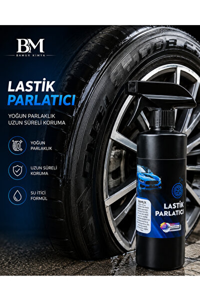 Bamux Lastik Parlatıcı Seti - Parlak ve Simsiyah Görünüm (+Sünger Hediyeli)
