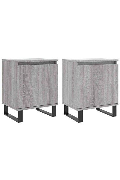 vidaxl Noptiere, 2 buc., gri sonoma, 40x30x50 cm, lemn compozit